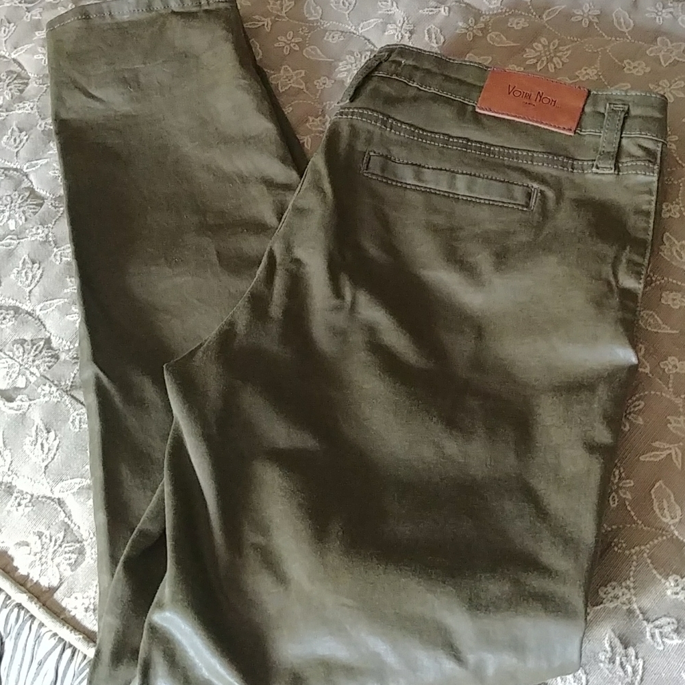 French designer. Olive green.great stitching